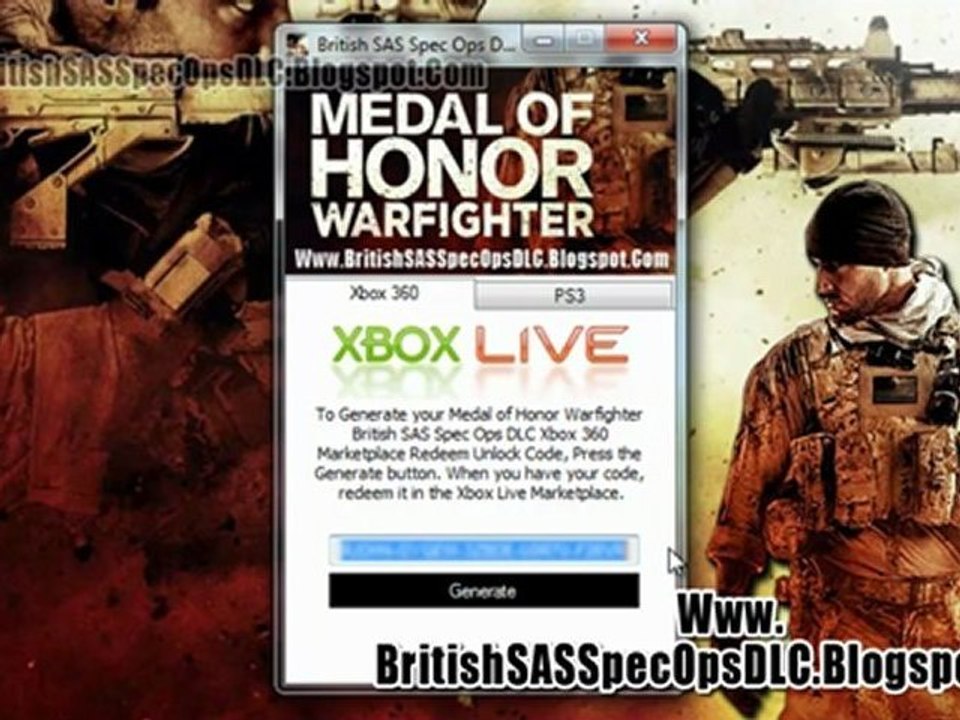 Medal of Honor Warfighter British SAS Spec Ops DLC - Xbox 360 - PS3