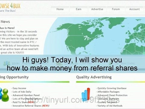 Make Money $1930 With Browse4Bux Referral Share System