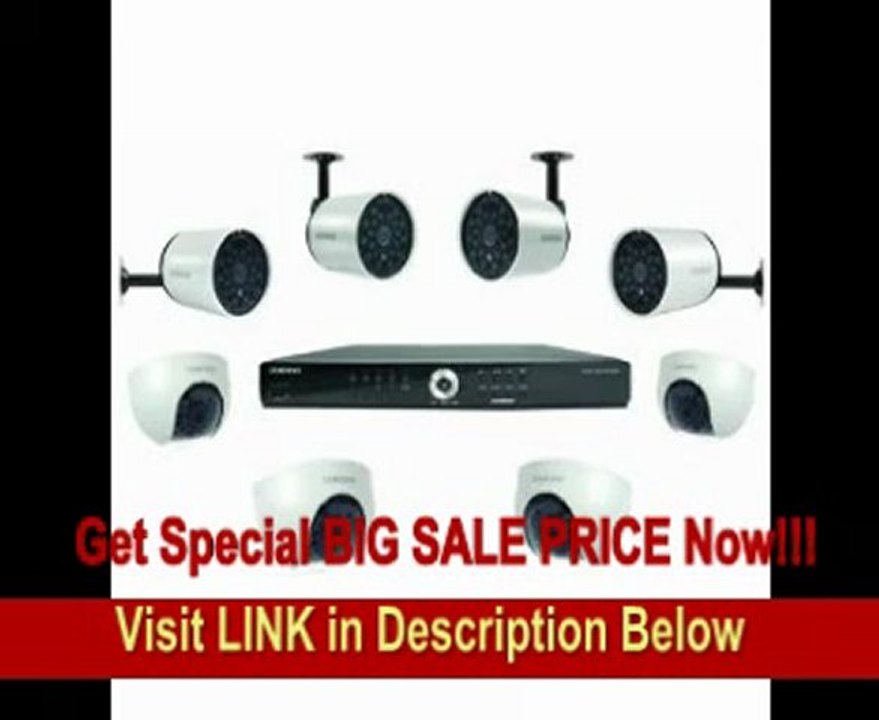 Samsung VKKF011NUS SDE-5002 16 Channel DVR 1 TB HDD 4 Box Camera and 4 Dome Camera