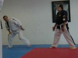 Utilisation de la position Kiba Dachi pour renforcer un Gedan Uchi