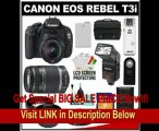 Canon EOS Rebel T3i Digital SLR Camera Body & EF-S 18-55mm IS II Lens with 55-250mm IS Lens + 16GB Card + .45x Wide Angle & 2x Telephoto Lenses + Flash + Case + Battery + Remote + (2) Filters + Accessory Kit