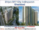 New flats in Indirapuram Ghaziabad, 09999684955 , Shipra SKY City apartments