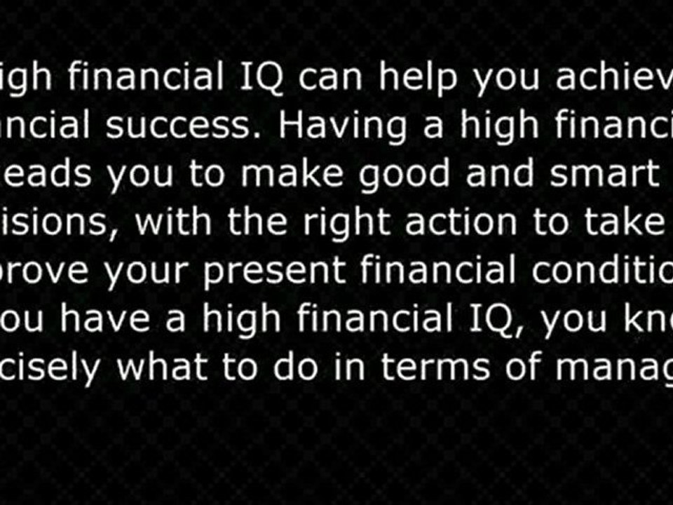 Increase Your Financial IQ Now
