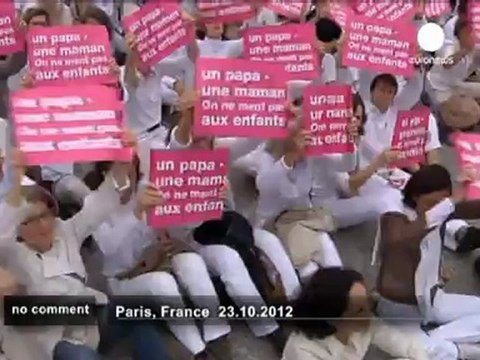 Anti-gay wedding protests in France - no comment