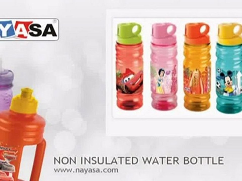 Non Insulated Water Bottles for Kids, Plastic Water Bottles by Nayasa Housewares