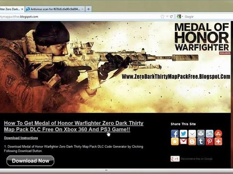 Medal of Honor Warfighter Zero Dark Thirty Map Pack DLC Codes - Free!!