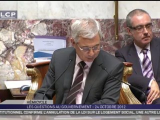 Les Questions au Gouvernement : Séance du mercredi 24 octobre 2012