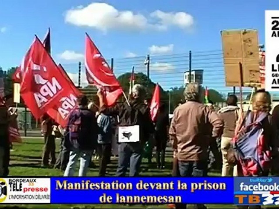 Manifestation devant la prison de lannemesan