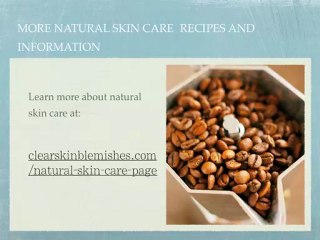 Five Great Natural Skin Care Recipes