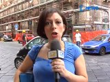 In Piazza Manganelli Crolla Parte di Ponteggio - Paura E Nessun Ferito - News D1 Television TV