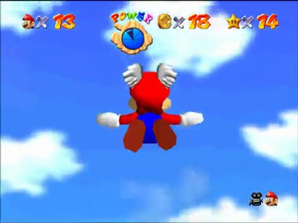 Super Mario 64 Walkthrough FR - Niveau 1-5 Vol du Mario ailé