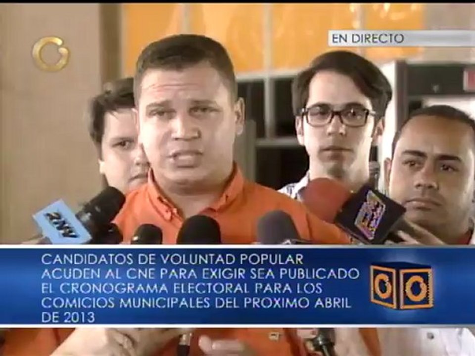 Candidato de Voluntad Popular acudieron al CNE para exigir cronograma