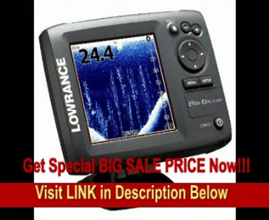 Lowrance 000-10235-001 Elite-5x DSI DownScan Imaging Fishfinder with 5-Inch Color LCD and 455/800 KHz Transom Mount Transducer