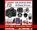 Canon EOS Rebel T2i (550D) Digital SLR with 18-55mm Lens   Huge SSE Lens Accessory Package (Everything You Need)