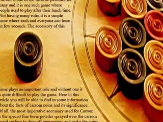 Information about carrom coins and its significance