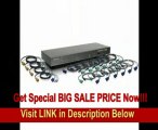 IOGEAR 16-Port USB PS/2 Combo KVM Switch with 12 USB KVM Cables and 4 PS/2 KVM Cables GCS1716KIT