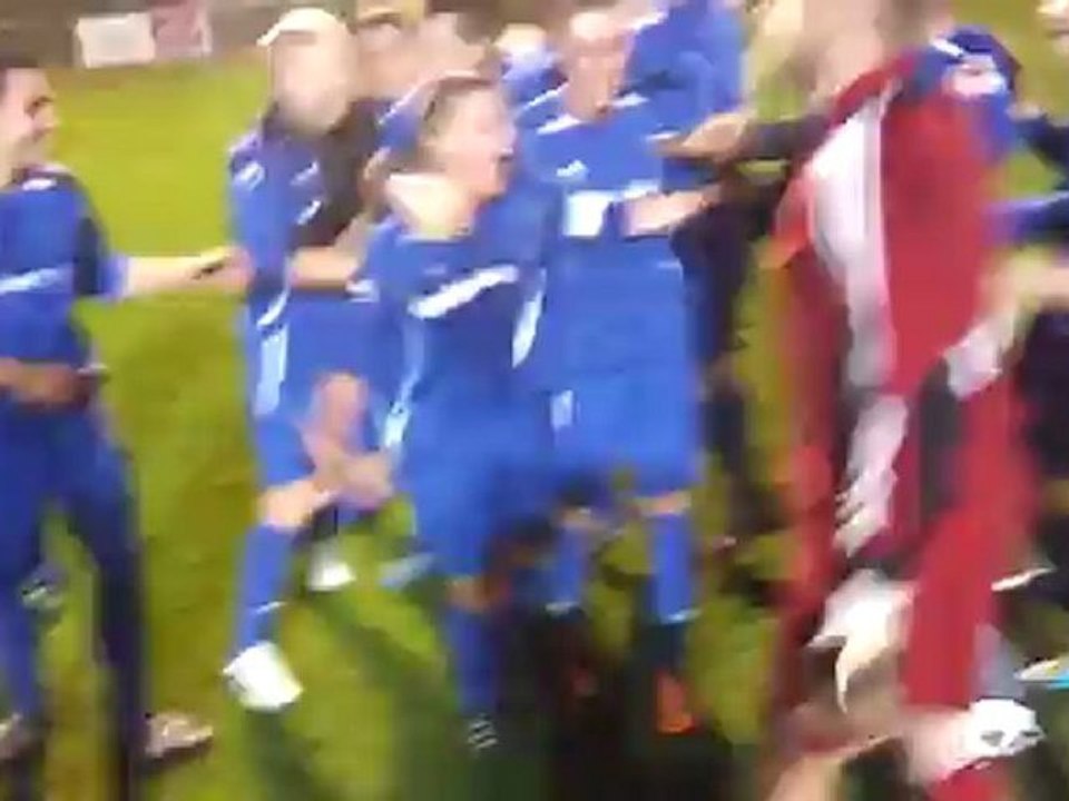 Le Haka sarregueminois pour célébrer la victoire lors du derby face à Nousseviller