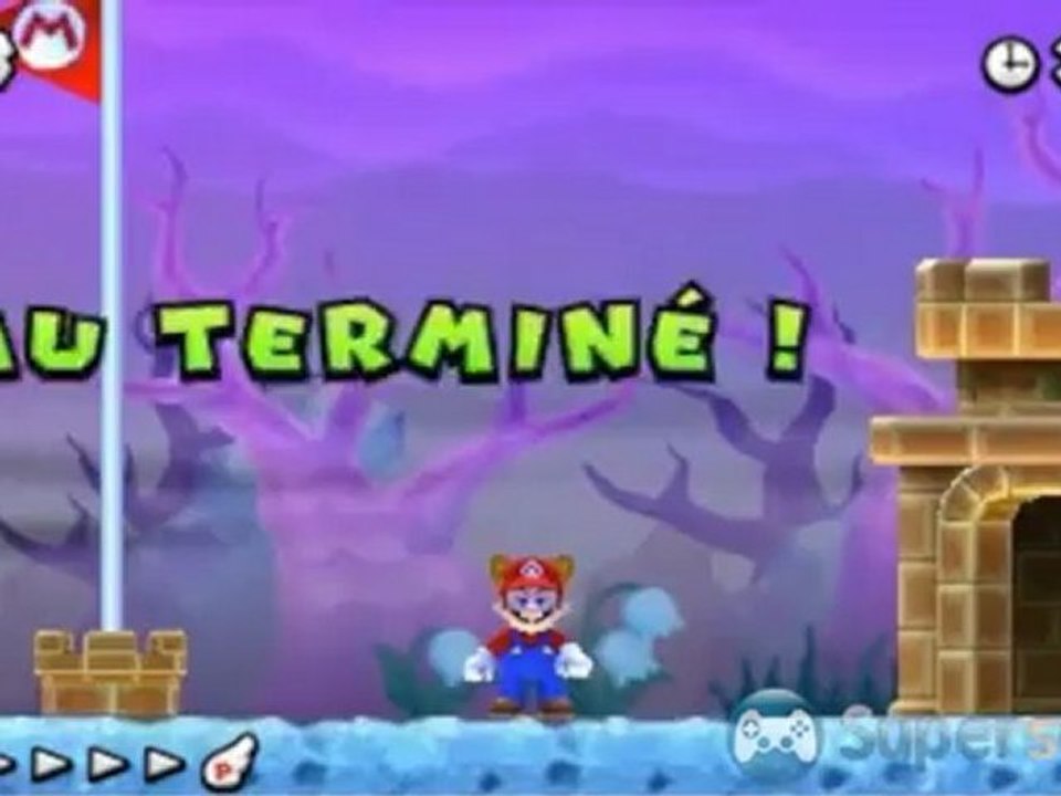 New Super Mario Bros. 2 - Solution et pièces étoiles de la Maison Hantée du Monde 3