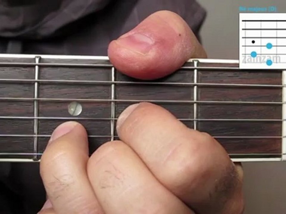 L'accord de Ré majeur (accords 02) avec zamzam