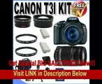 Canon EOS Rebel T3i 18 MP CMOS Digital SLR Camera and DIGIC 4 Imaging with EF-S 18-55mm f/3.5-5.6 IS Lens & Canon 55-250IS Lens   58mm 2x Telephoto lens   58mm Wide Angle Lens (4 Lens Kit!!!) W/16GB SDHC Memory  2 Extra Batteries   2 UV Filters   Cas