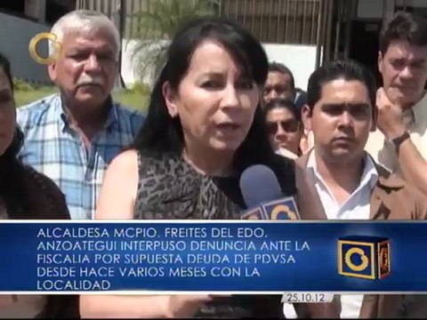 Alcaldesa interpone denuncia ante la Fiscalía por deuda de Pdvsa con el municipio Freites