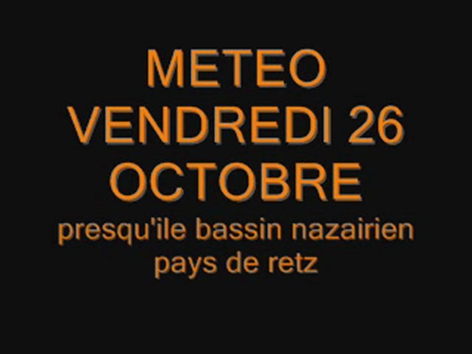 METEO 26 OCTOBRE 2012