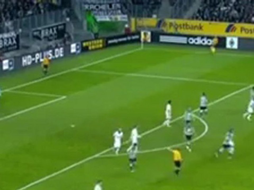 Coup franc joué avec Charles Kaboré lors de  M_Gladbach - OM  20121025