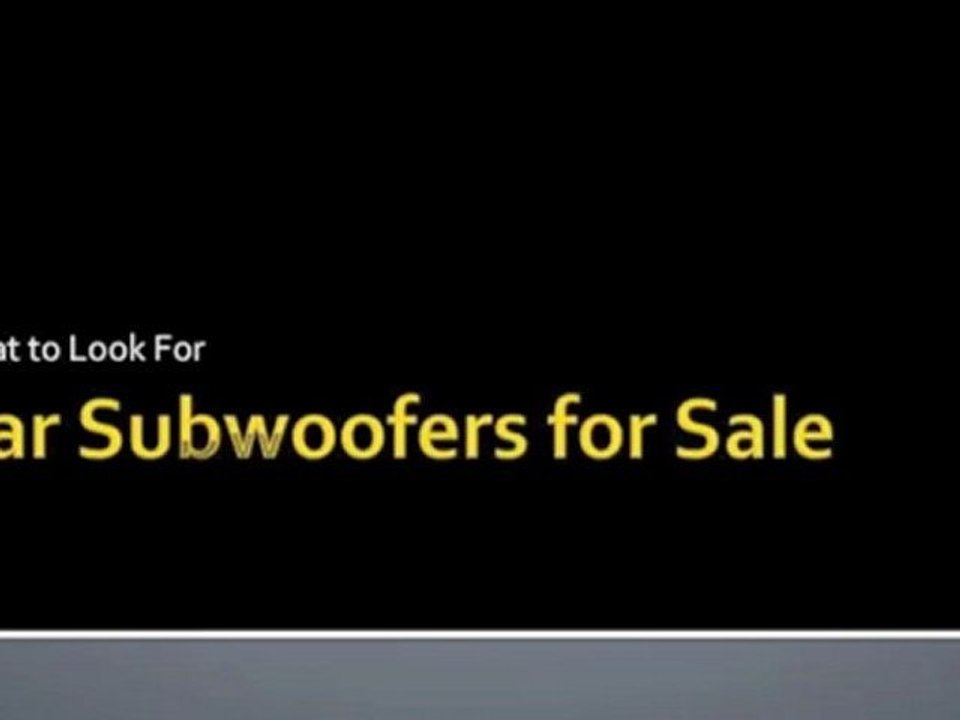 Car Subwoofers for Sale