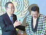 Ban Ki-moon s'essaie à la danse du tube 