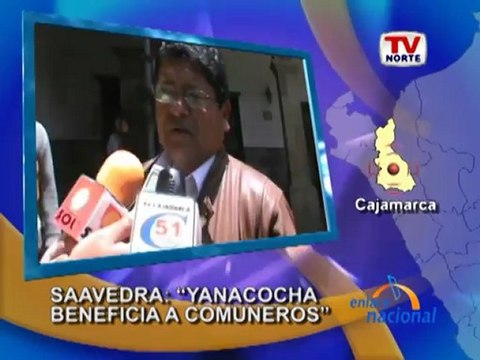 Wilfredo Saavedra: Comuneros a favor de Conga, son beneficiados por Yanacocha