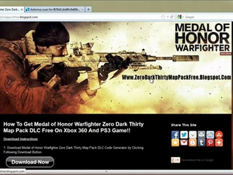 Medal of Honor Warfighter Zero Dark Thirty Map Pack DLC Free Giveaway