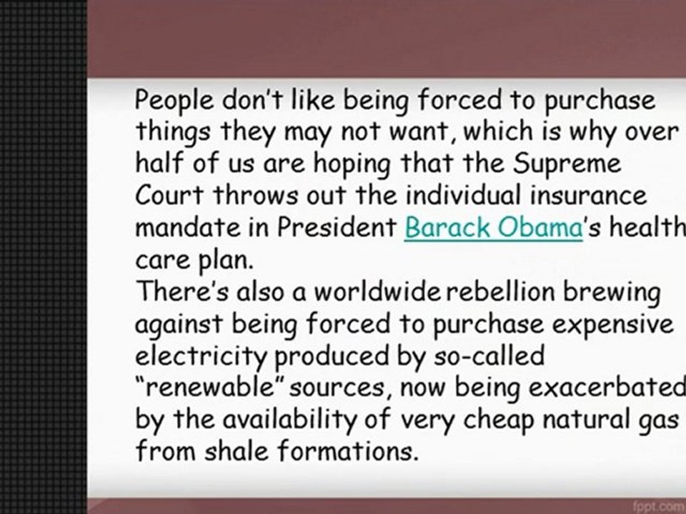 The Great Renewable Energy Scam: Is There A Change In The Wind?