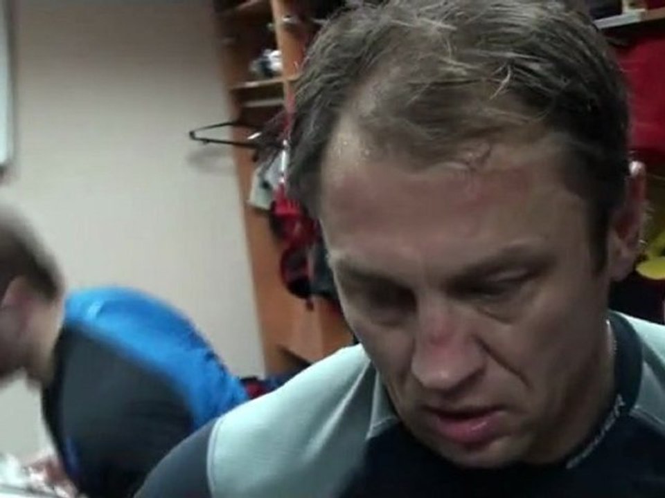 Олег Петров после игры с к.Автомобилист 24.10.12.