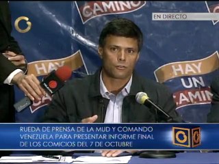 Leopoldo López: "El CNE en su papel de árbitro en el proceso electoral dejó mucho que desear"
