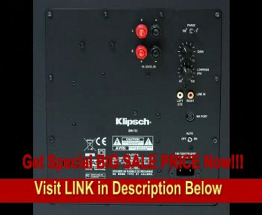 Klipsch SW-115 Front-Firing Subwoofer (Black)