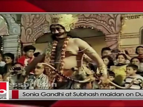 Sonia Gandhi during Dussehra celebrations at Subhash maidan