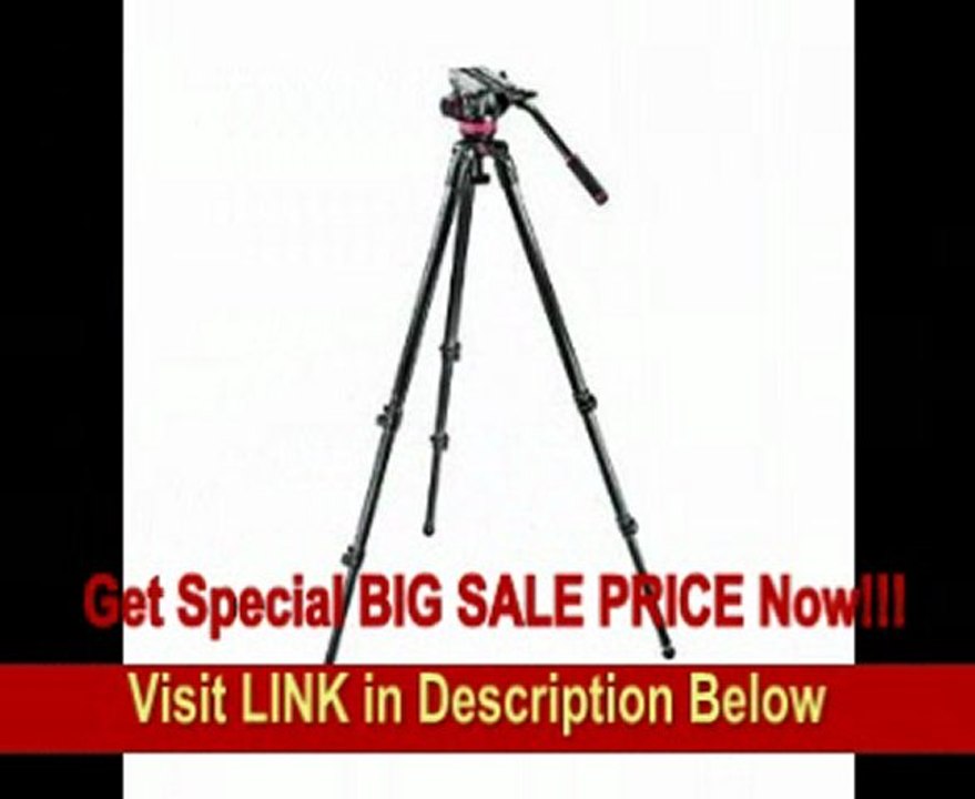 Manfrotto 502 Video Head with 535 Carbon Fiber Tripod and Padded Bag MVK502C