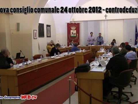 Consiglio comunale 24 ottobre 2012 controdeduzioni alle osservazioni al rapporto ambientale replica Mastromauro