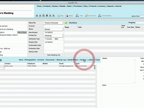 Studio Management Software Photography | Link Vendors to Events