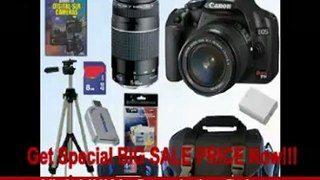 Canon EOS Rebel T1i 15.1 MP CMOS Digital SLR Camera with EF-S 18-55mm f/3.5-5.6 IS Lens & EF 75-300mm f/4-5.6 III Telephoto Zoom Lens + 8GB Deluxe Accessory Kit