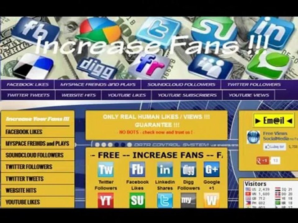 www.IncreaseFans.tk - FREE YouTube & Facebook Likes / Views