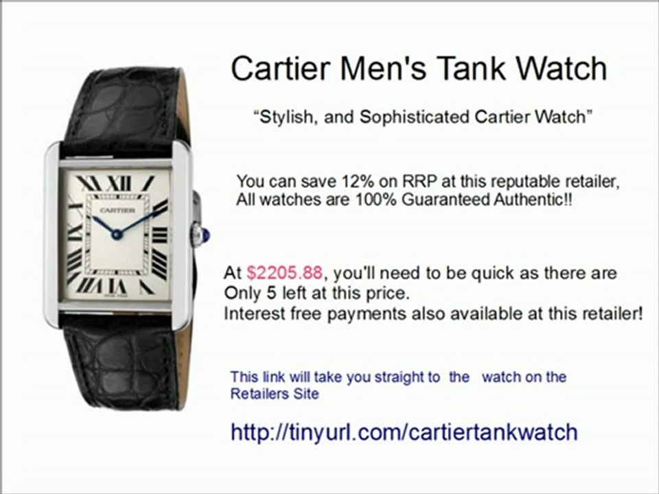 Cartier Men's Tank- Discounted Price