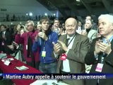 Martine Aubry appelle les socialistes à soutenir Ayrault