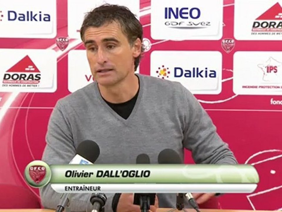Conférence de presse Dijon FCO - AJ Auxerre : Olivier DALL'OGLIO (DFCO) - Jean-Guy  WALLEMME (AJA) - saison 2012/2013