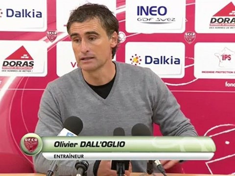 Conférence de presse Dijon FCO - AJ Auxerre : Olivier DALL'OGLIO (DFCO) - Jean-Guy WALLEMME (AJA) - saison 2012/2013