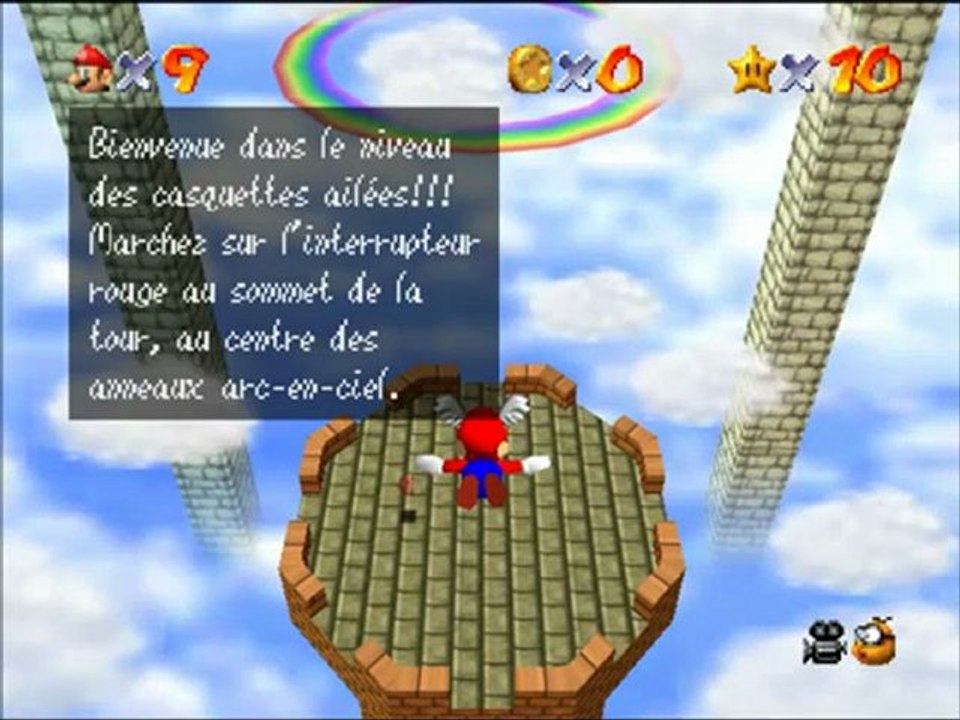 Super Mario 64 Walkthrough FR - Etoile secrète - Interrupteur de la tour ailée