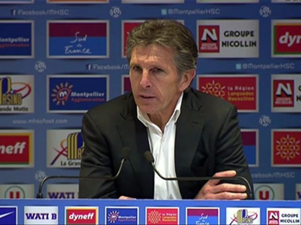 Conférence de presse Montpellier Hérault SC - OGC Nice : René GIRARD (MHSC) - Claude  PUEL (OGCN) - saison 2012/2013
