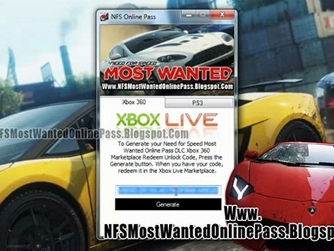 Need for Speed Most Wanted Online Pass Code Unlock Tutorial - Xbox 360 - PS3  - video Dailymotion