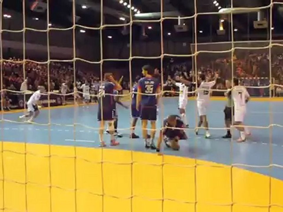 PSG Handball - Nantes / Coupe de la Ligue Handball / Coup-franc de la victoire