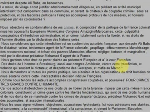 Petition contre La France coloniale,et Despote M6.
